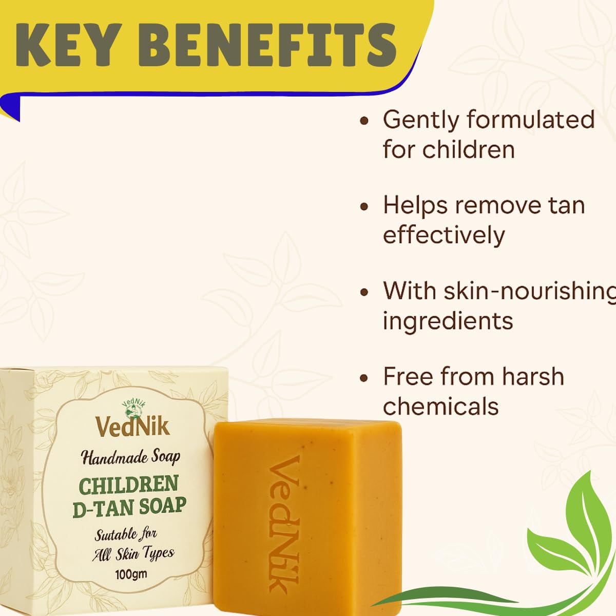 VedNik Kids D-Tan Handmade Soap | 100g
