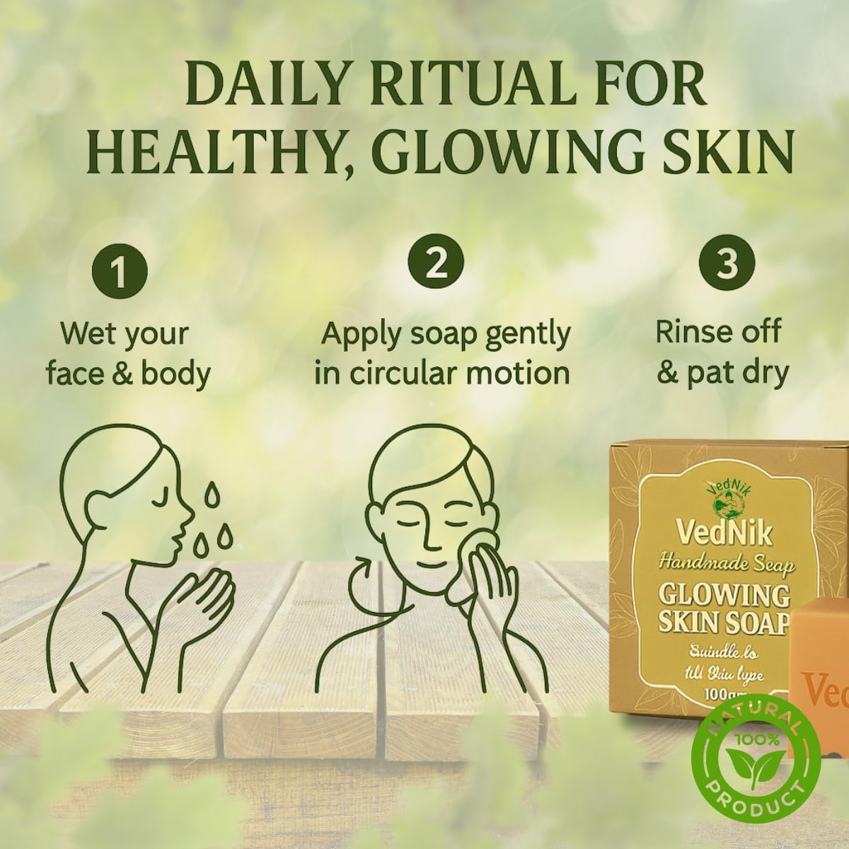 VedNik Glowing Skin Soap with Multani Mitti